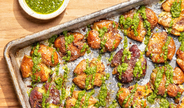 Baharat Smashed Potatoes