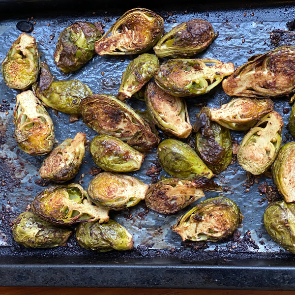 Roasted Brussels Sprouts with Honey and Cinnamon