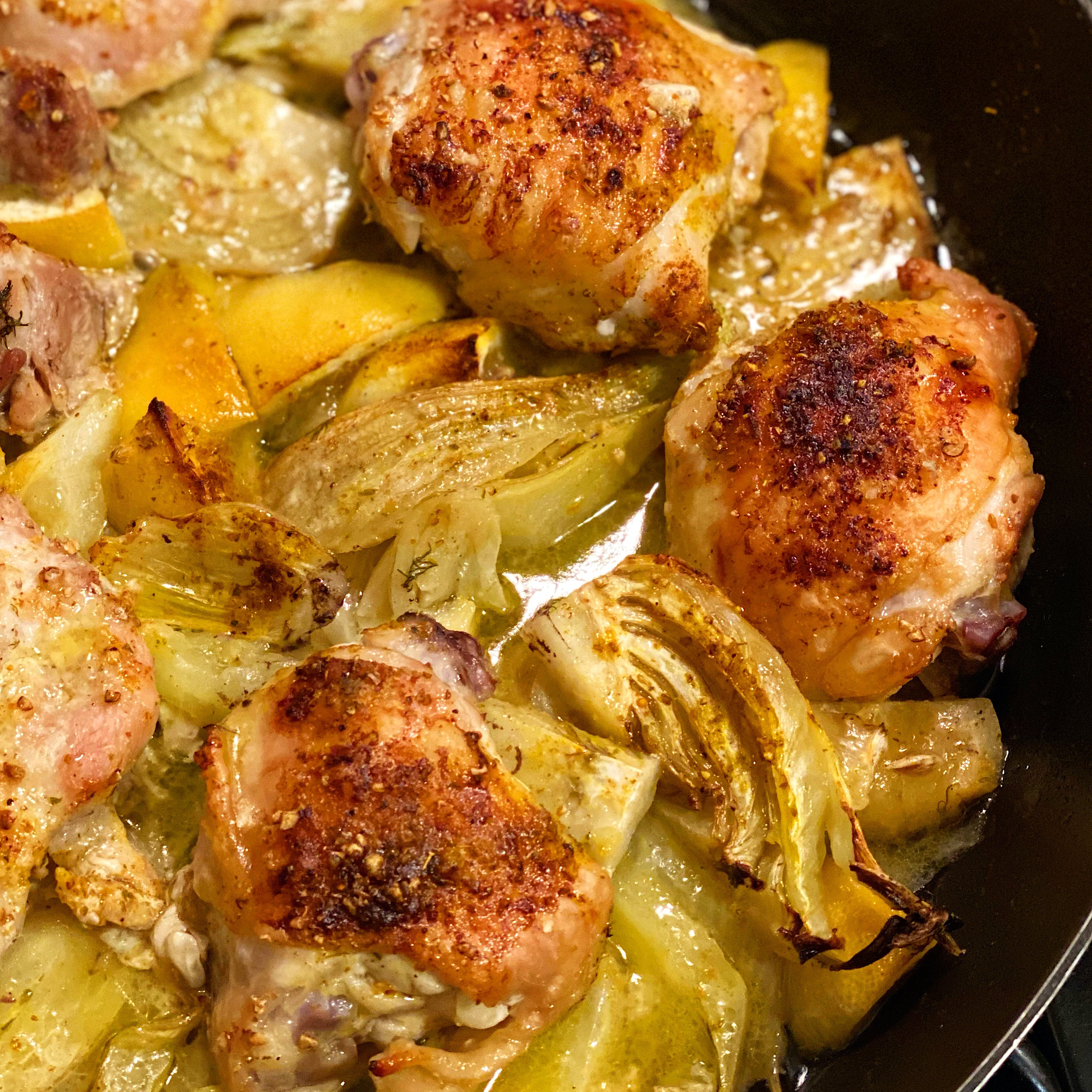 Roasted Chicken with Fennel and Lemon
