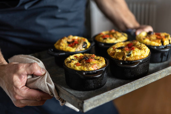 Mini Potato, Olive, and Bell Pepper Frittatas