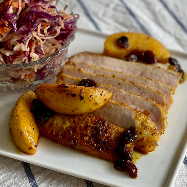 Image of Cider Vinegar–glazed Pork Chops With Apples & Raisins 