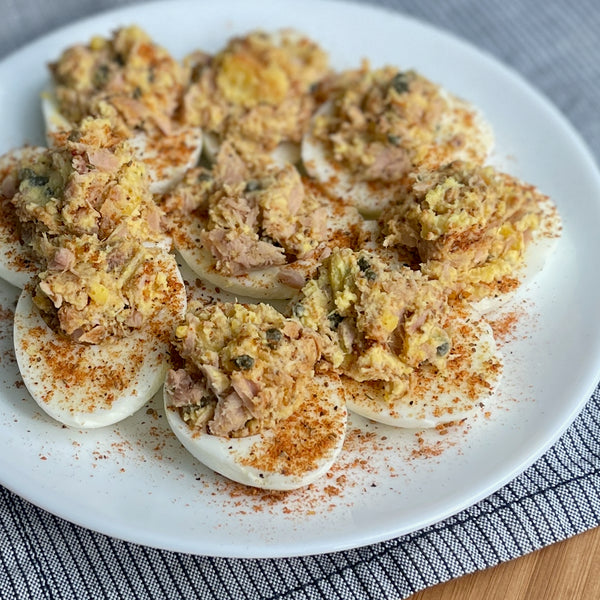 Image of tuna & caper deviled eggs