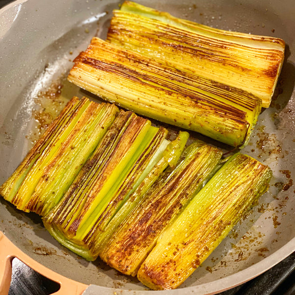 Roasted Leeks with Cumin and Turmeric