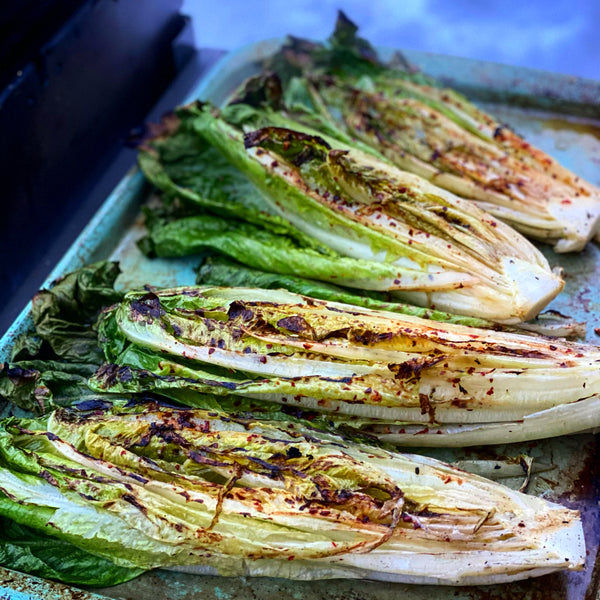 Grilled Romaine with Lemon and Parmesan Cheese