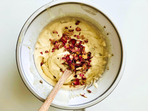 Rose Petal Tahini Ice Cream