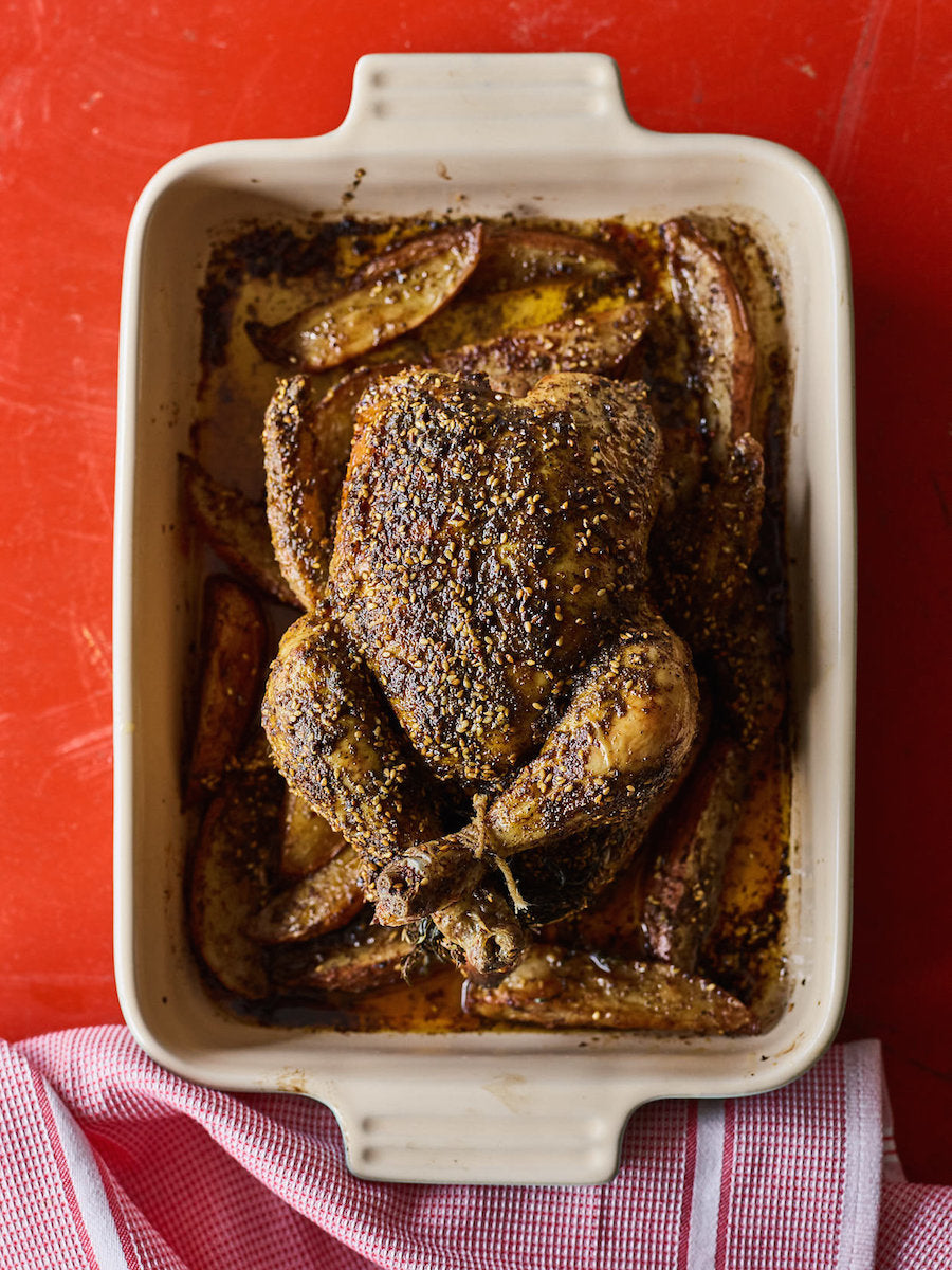 Za’atar Roasted Chicken over Sumac Potatoes
 &ndash; La Boîte