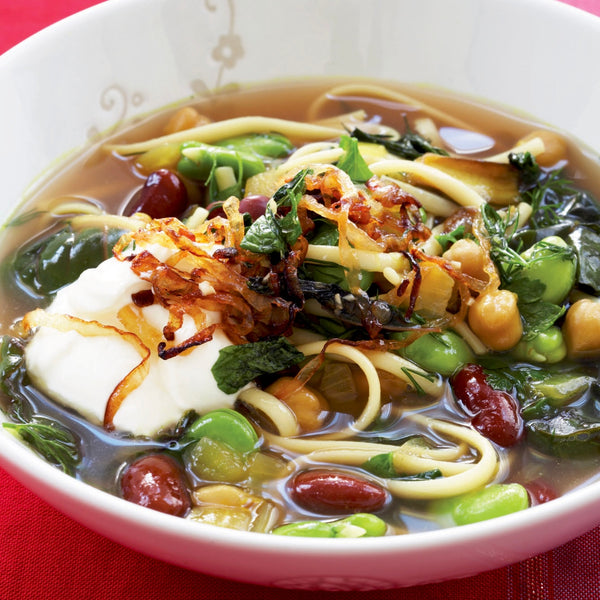 Bean, Herb, and Noodle Soup