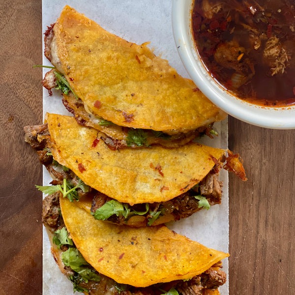 Birria Tacos and Soup