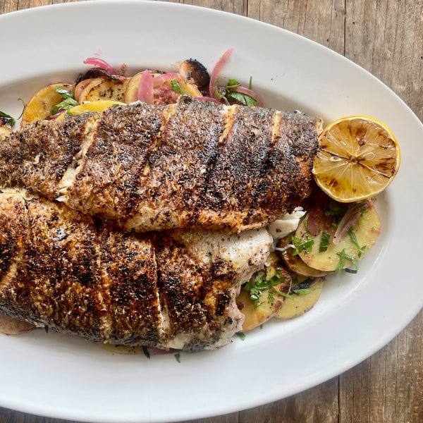 Branzino with Lemon Potatoes
