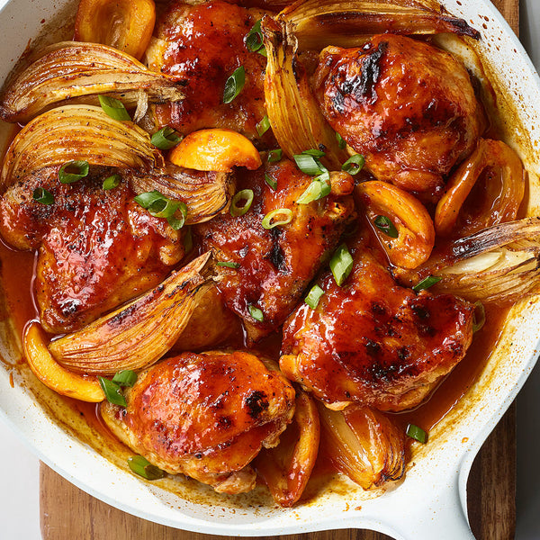 harissa honey chicken with apricot