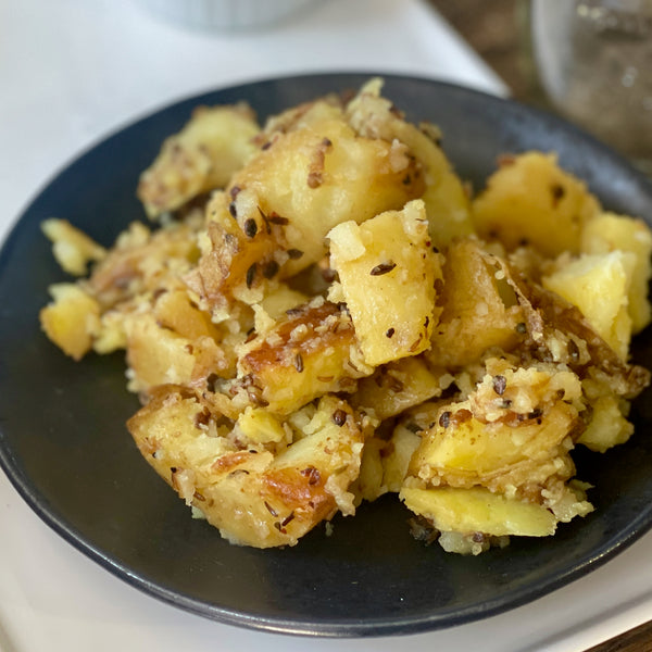 Spicy Saffron & Coriander Crusted Potatoes