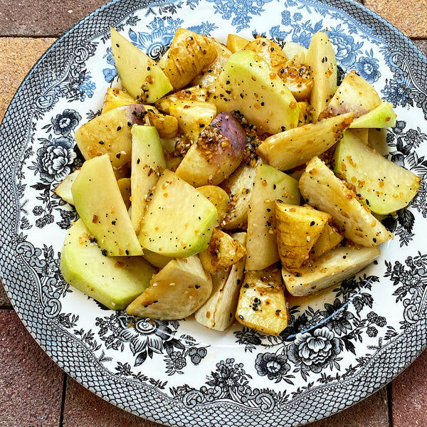 Root Vegetables with Orange and Silan Vinaigrette