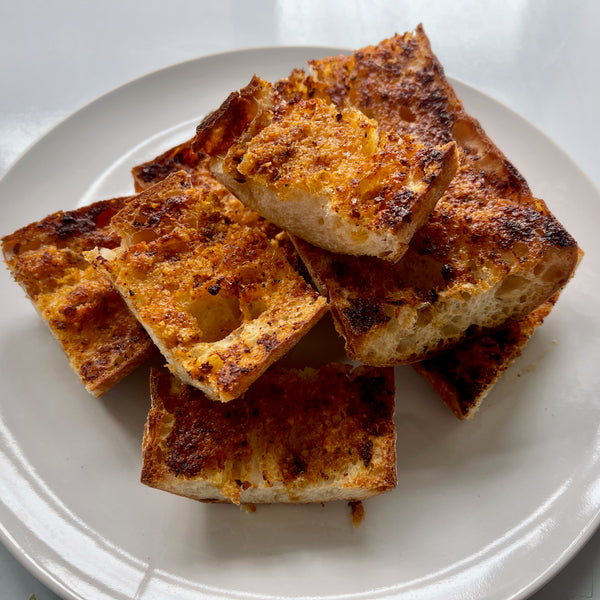 Tomato and Parmesan Garlic Bread