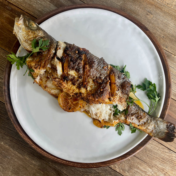 Preserved lemon Roasted Branzino