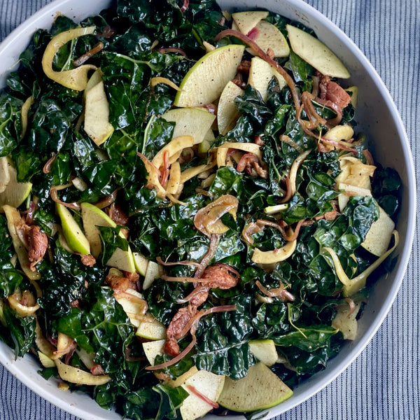 Kale and Warm Bacon Dressing