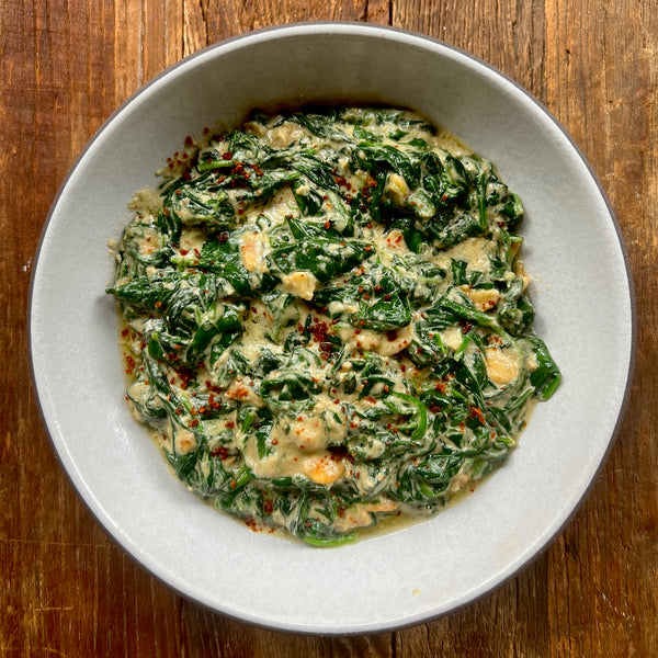 tahini creamed spinach