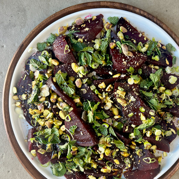 Beet, Pistachio, and Mint Salad