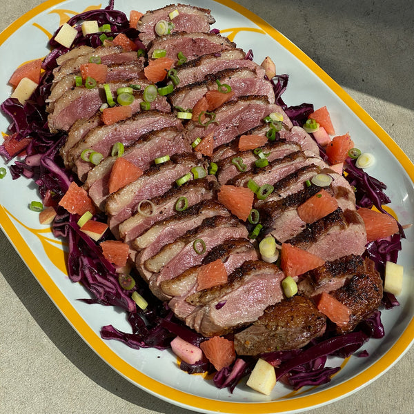 Roasted Duck salad with hazelnut and grapefruit