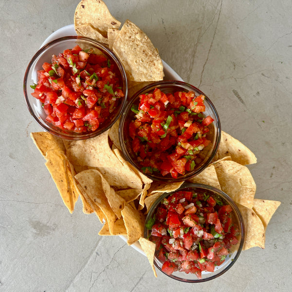 Salsa Three Ways fresh salsa pico de gallo