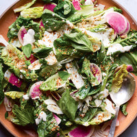 Little Gem Salad with Herbed Breadcrumbs