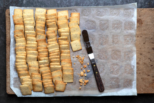 Poppy Seed Shortbread with Ginger and Nutmeg