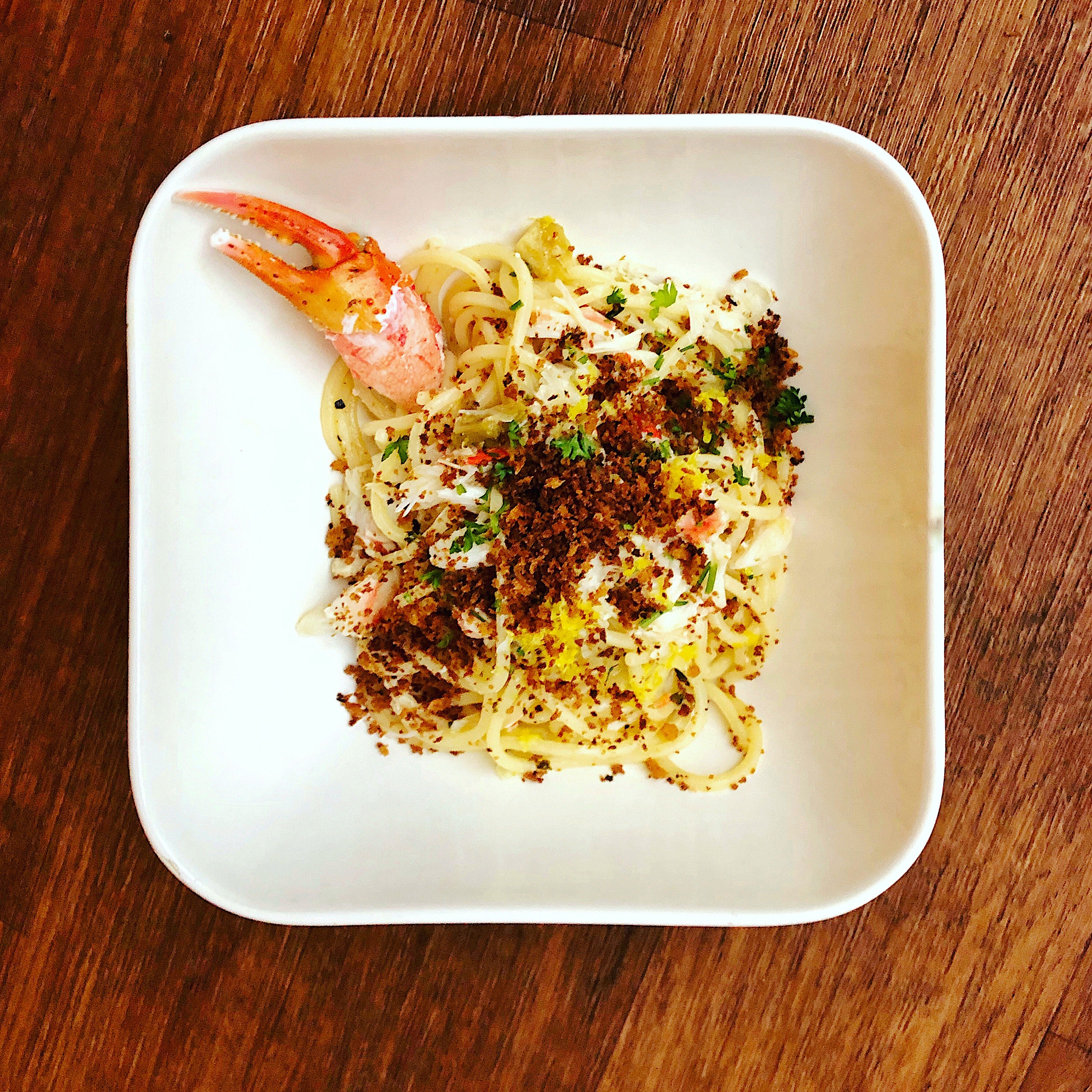 lemon & crab spaghetti