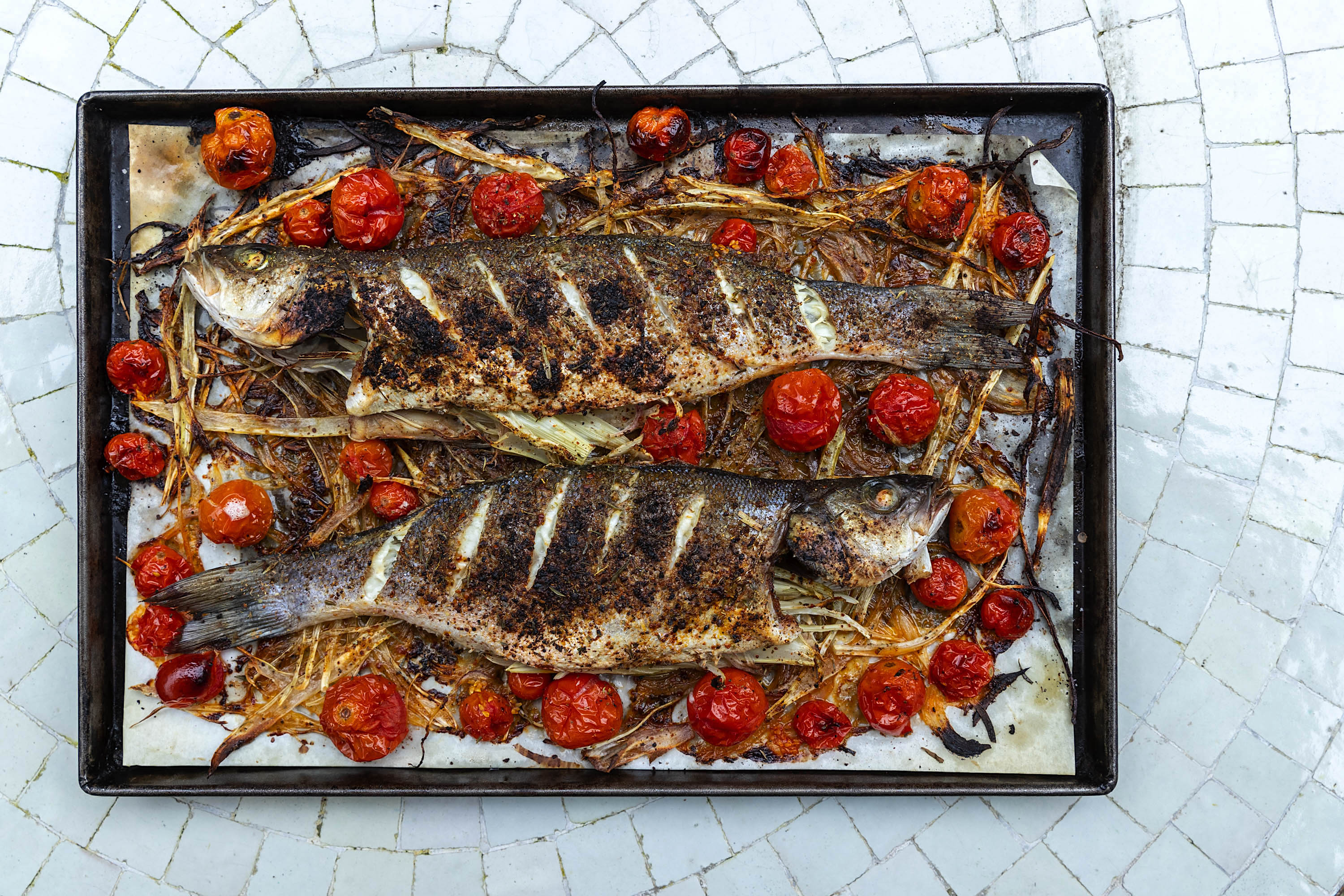 Roasted Whole Fish Whole Baked Fish Snapper With Garlic & Dill