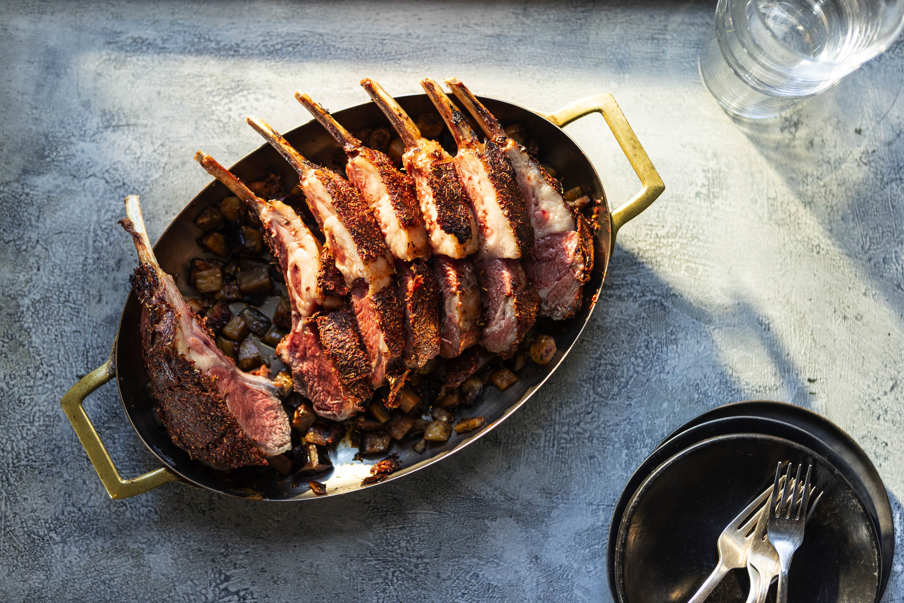Tomato Glazed Rack of Lamb