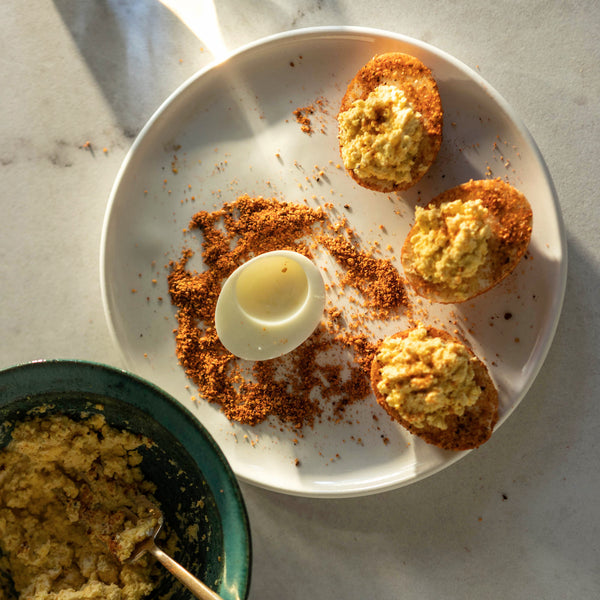 Olive Oil Deviled Eggs