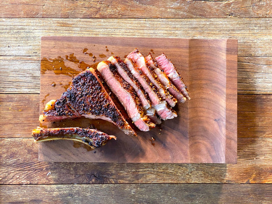 spice crusted ribeye steak