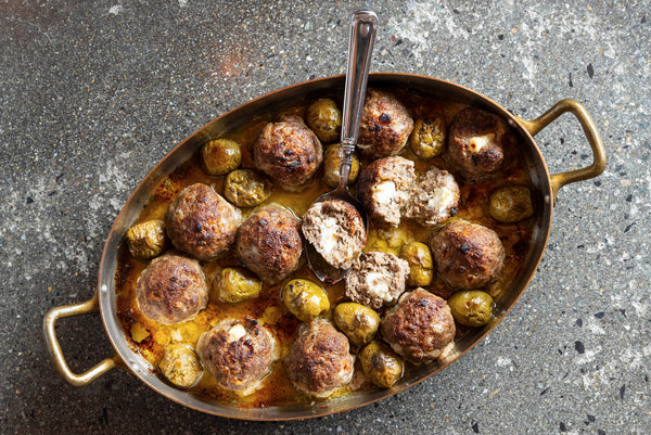 Feta Stuffed Meatballs