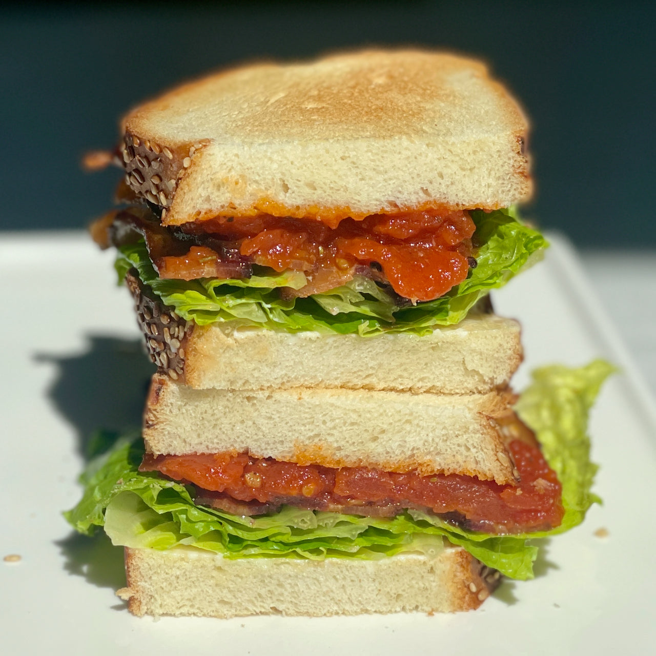 BLT with Rosemary Tomato Jam