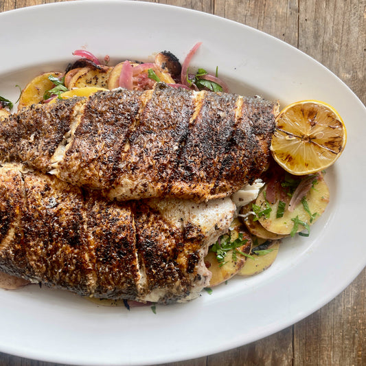 Branzino with Lemon Potatoes