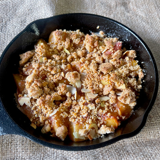 Cardamon and Ginger Peach Crisp