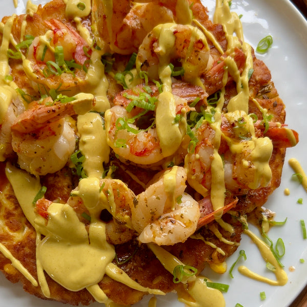 Corn Cake with Shrimp