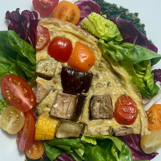 Roasted Vegetable and Parmesan Frittata