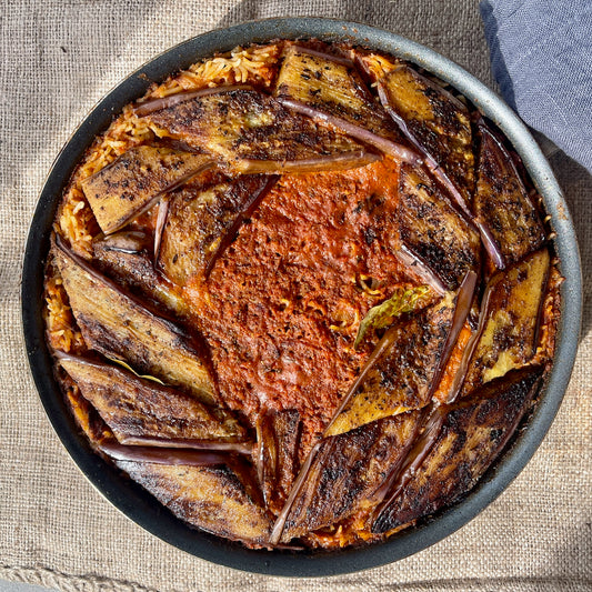 Jollof Rice and Eggplant