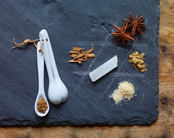 star anise, honey, cinnamon, and ginger