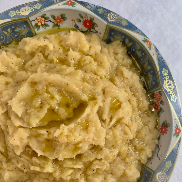 Mashed Potatoes with Onion Crème