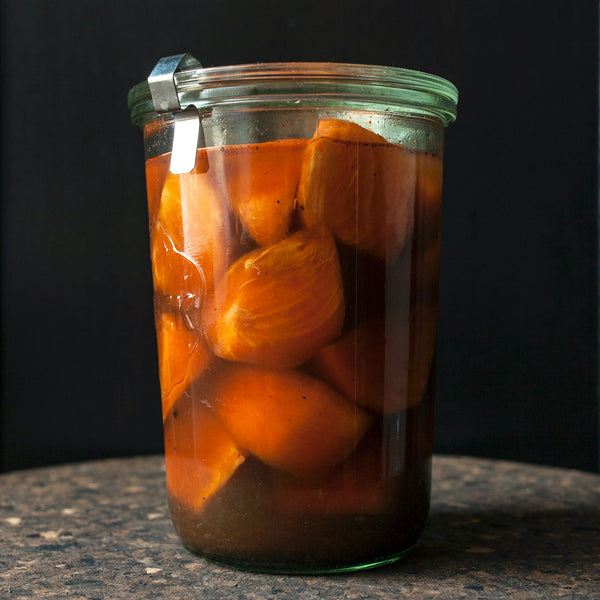 Pickled Persimmons w/ Isphahan N.1