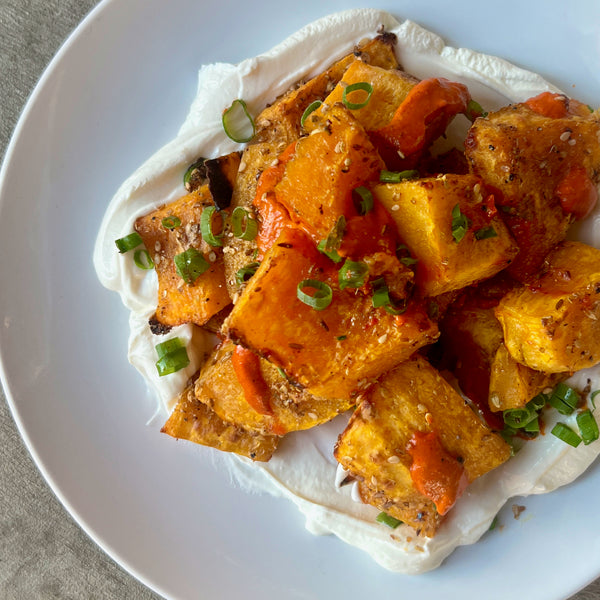 Butternut Squash with Roasted Pepper Harissa