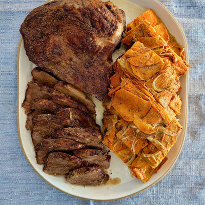 Slow Roasted Lamb with Coconut, Lime & Kreung Ra