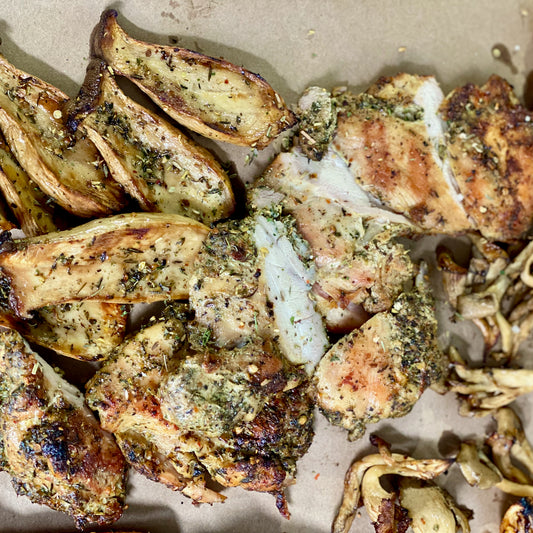 Herb Grilled Chicken and Mushrooms