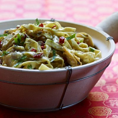 Tagliatelle with Clams and Chorizo