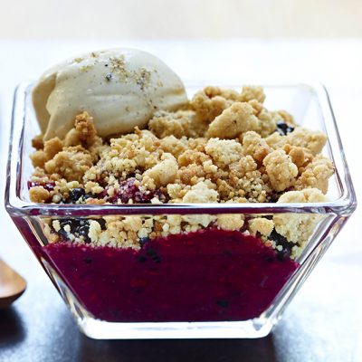 Berry Crumble with Almond Topping