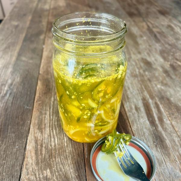 Bread and Butter pickled jalapenos