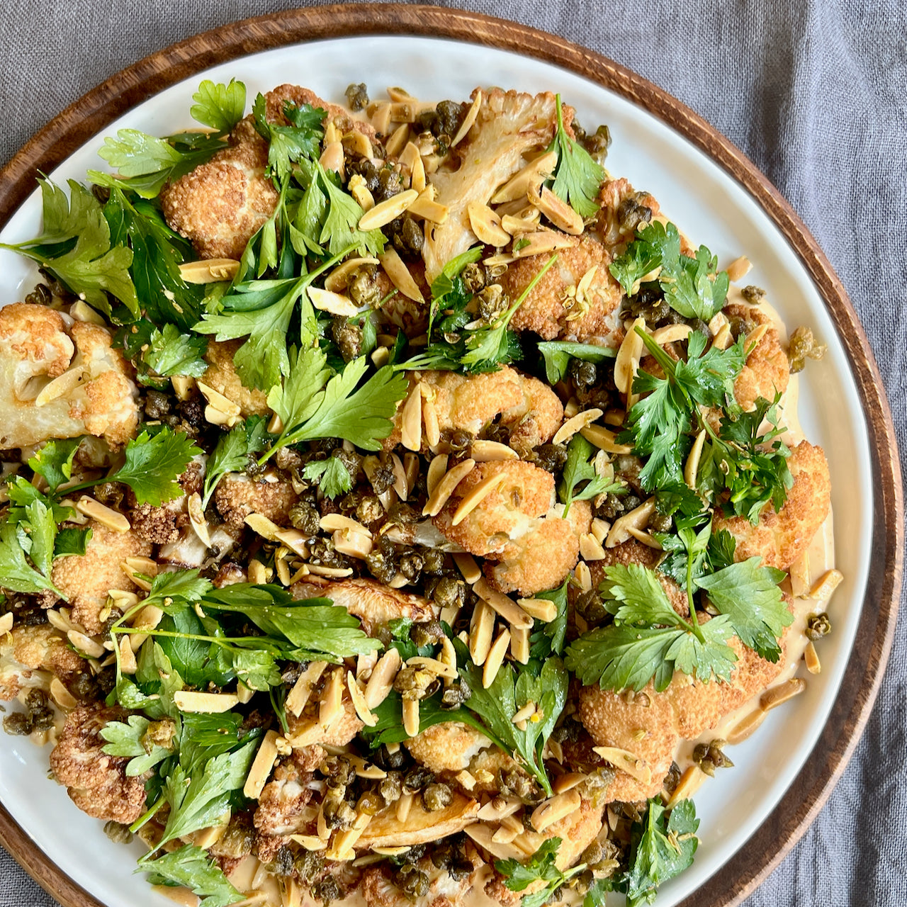 Crispy Cauliflower, Capers, and Almonds