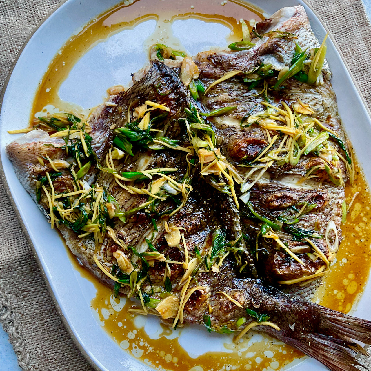 Crispy Snapper with Ginger and Scallion – La Boîte