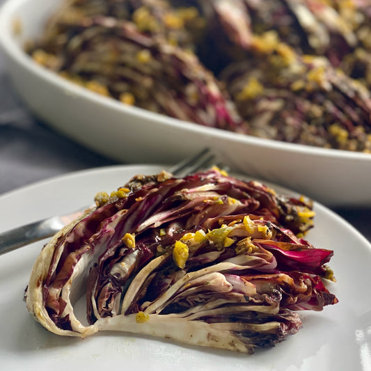 Radicchio with Zaatar and Olive 
