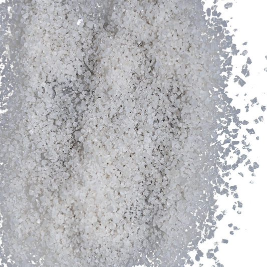 close up grey salt fine